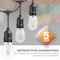 Newhouse Lighting Outdoor 48ft. LED String Lights with 2W S14 LED Filament Light Bulbs CSTRINGLED18 - alternate 5